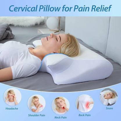  Ergonomic 2-in-1 orthopedic pillow for neck pain.